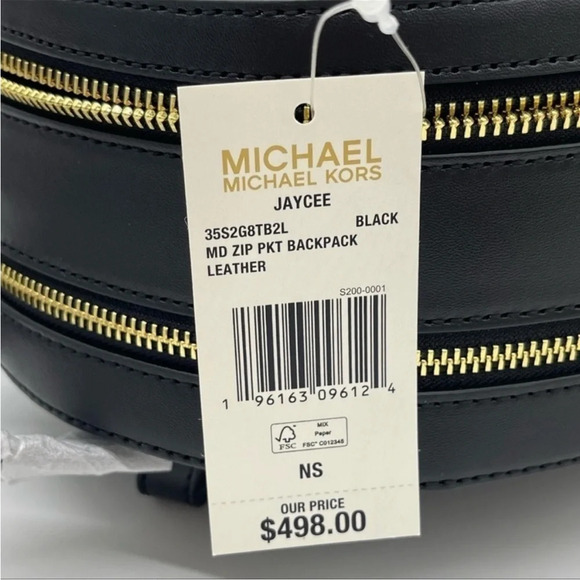 Michael Kors Jaycee Medium Pebbled
Leather Backpack Black - Picture 11 of 11
